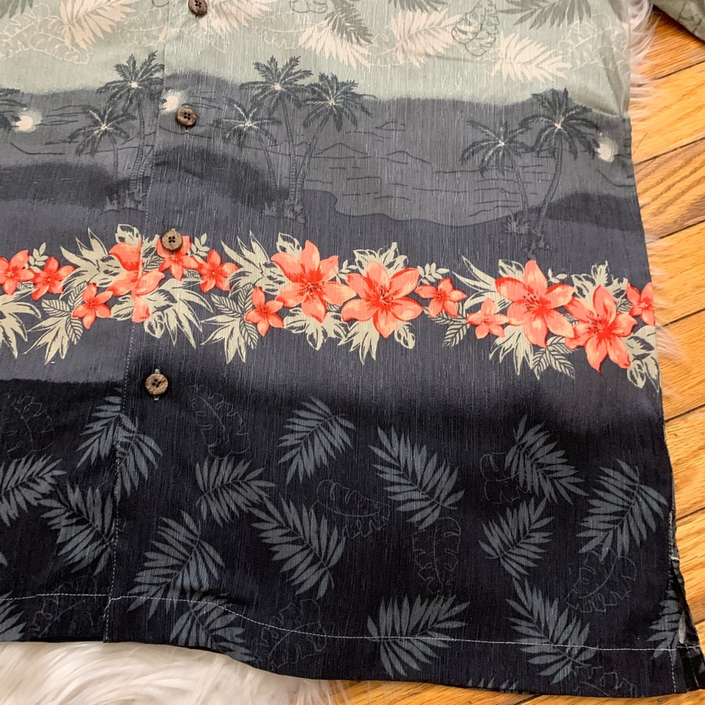 Havana Jack Cafe 100% Silk Hawaiian Button Shirt - Picture 6 of 8